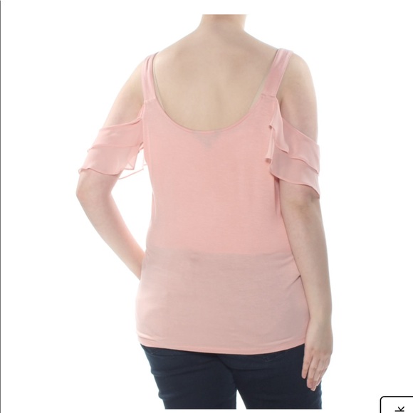THALIA SODI Womens Pink Scoop Neck Top - Picture 2 of 5